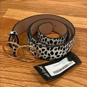 Nasty Gal cow print belt